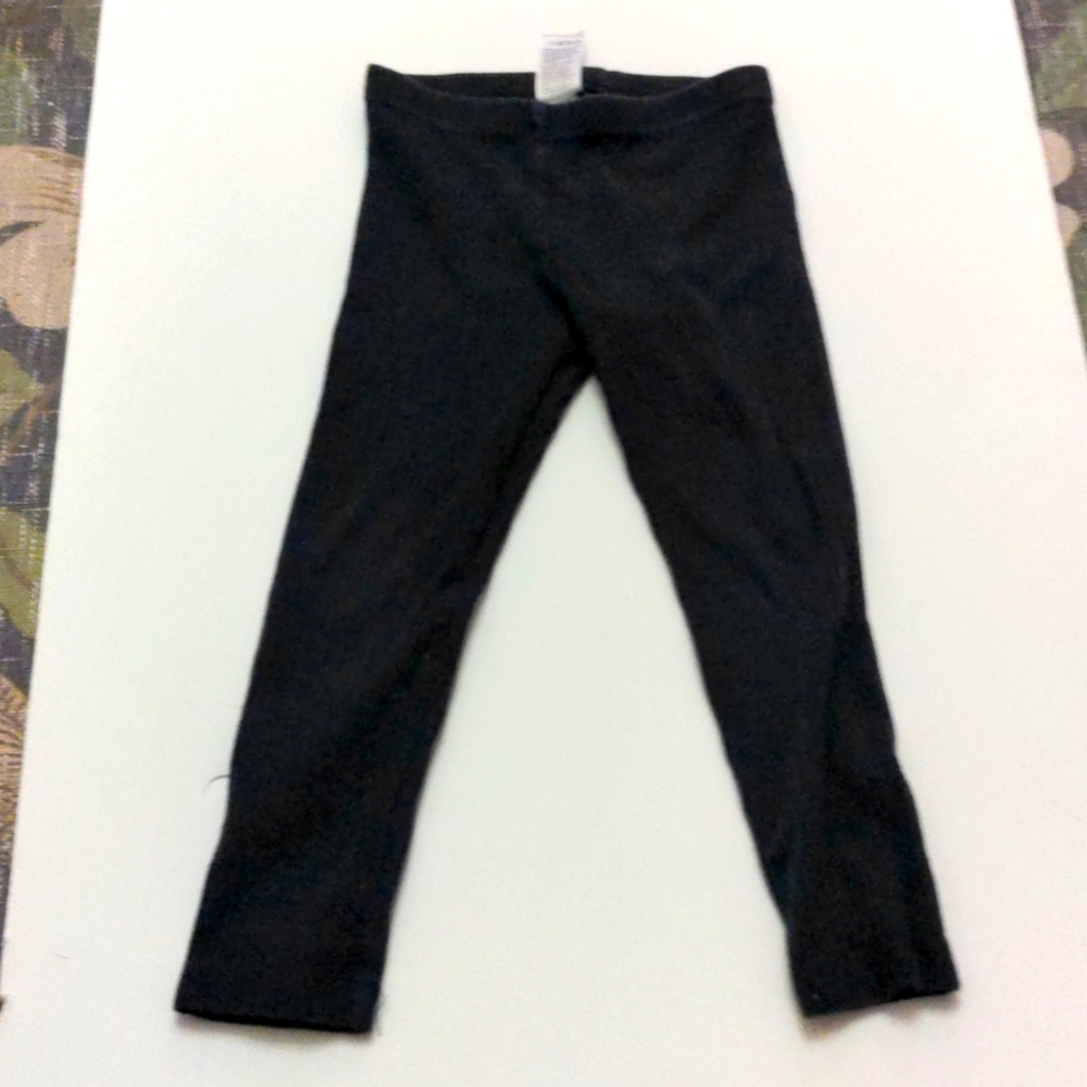Tea collection black ribbed leggings